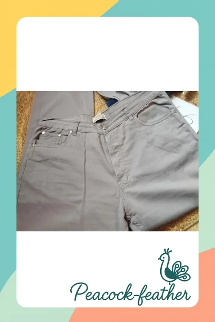 Pantalon gris clair 46 homme acros - photo numéro 5