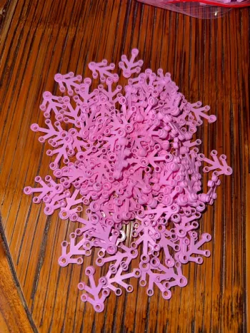 50 petites feuilles Lego 4x3 réf 2423 couleur Bright Pink