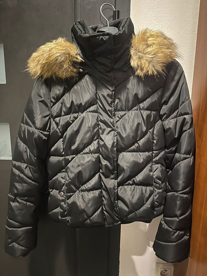 Doudoune Zara noir avec fourrure amovible - photo numéro 2