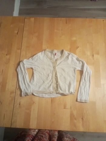 Gilet blanc cassé