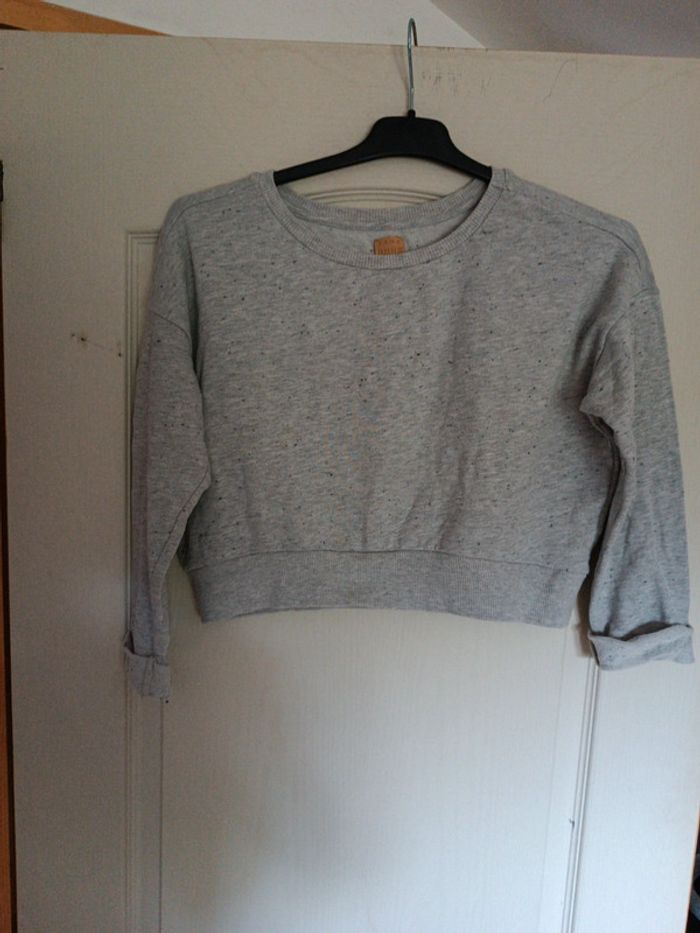 Pull 3/4 Zara gris taille S en parfait état - photo numéro 4