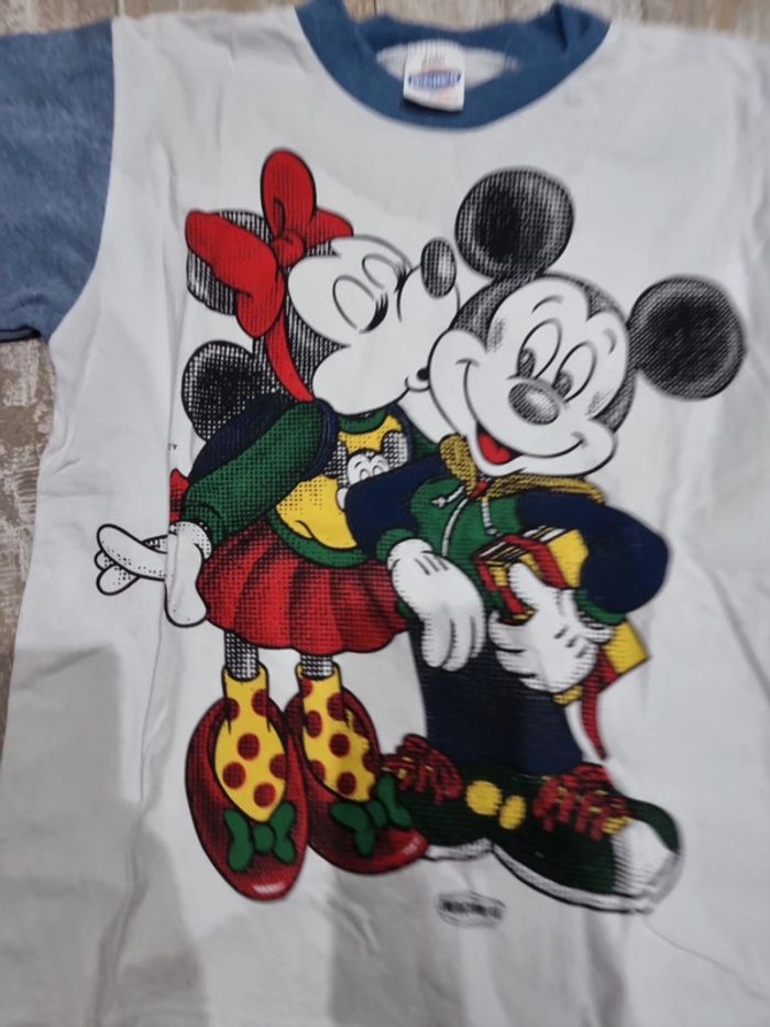 Tee-shirt Mickey Minnie #orianablfille10ans - photo numéro 2