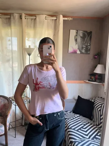 Top cactus y2k 2000yer vintage bohème champêtre country western