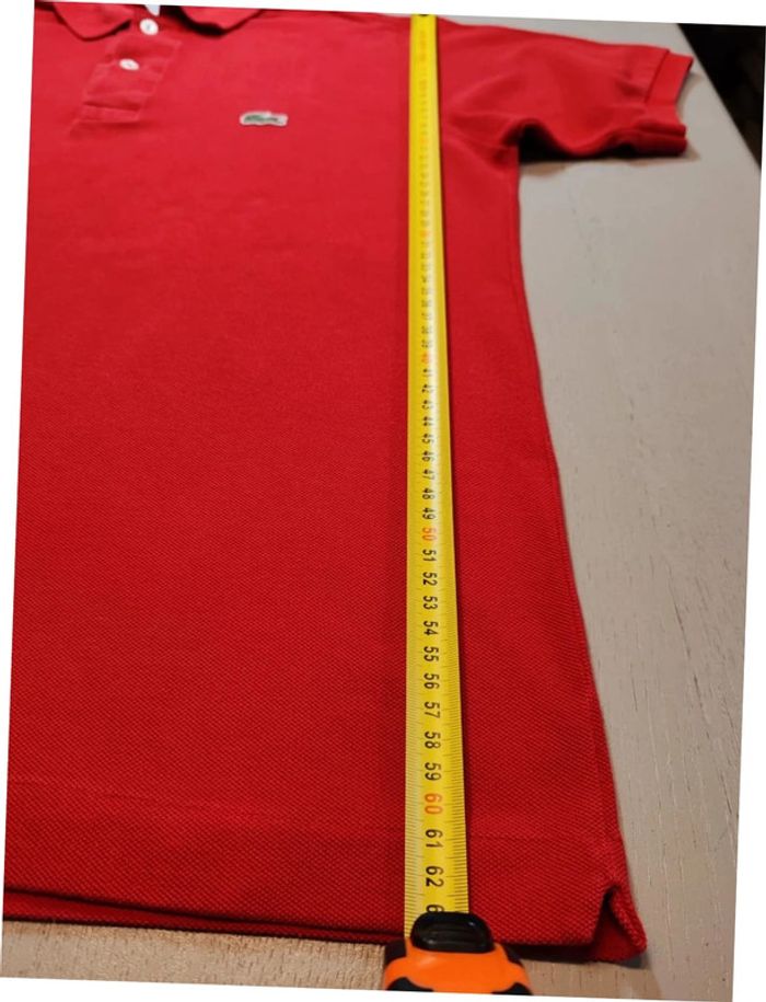 Lacoste polo rouge classic fit authentique très bon état taille  XS - photo numéro 10
