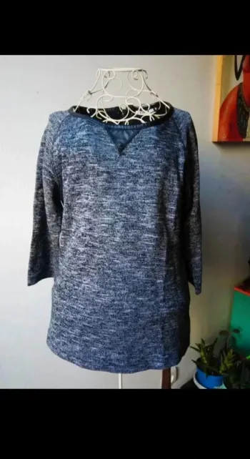 Pull gris dos noir zippée 36 S Only