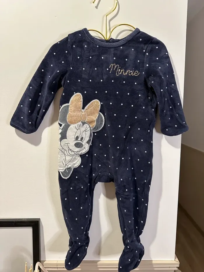 Pyjama disney Minnie bleu marine et doré 18 mois orchestra