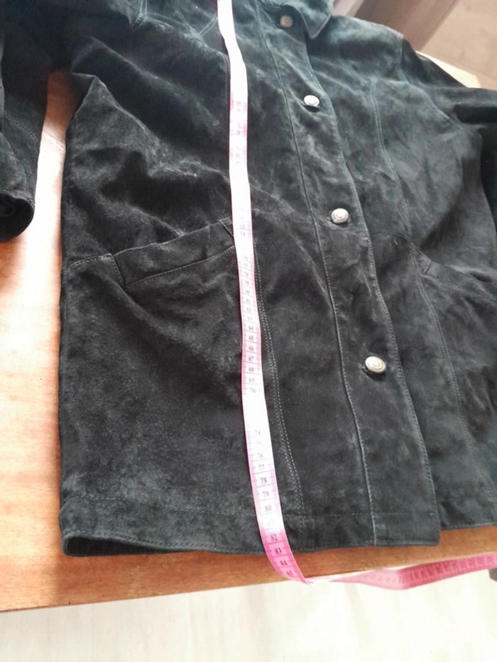 Beau manteau veste en cuir de porc véritable taille 42 - photo numéro 11
