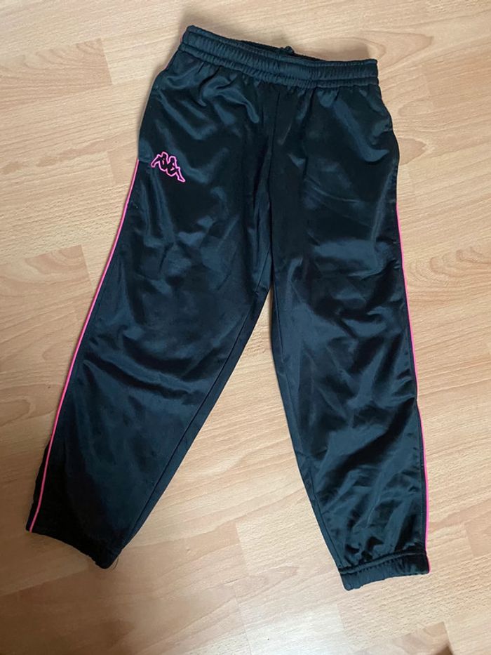 Beau pantalon jogging/survêtement noir Kappa T. 6 ans/116 cm fille neuf