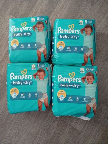 Lot de 4 paquets couches Pampers taille 8 à 25€ 
Avec le code 
AMOUR25
Le lot passe à 18,75 €
