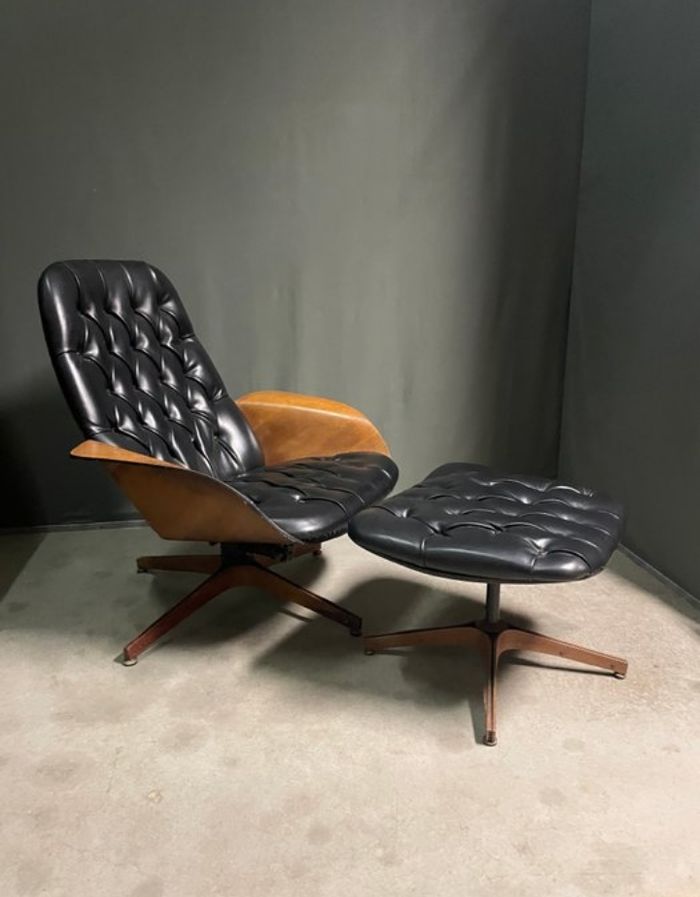 Chaise et Pouf Plycraft "Mr. Chair et Ottoman" - photo numéro 7