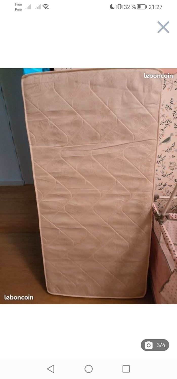 Ensemble table à langer et lit bébé en BOIS + matelas - photo numéro 2