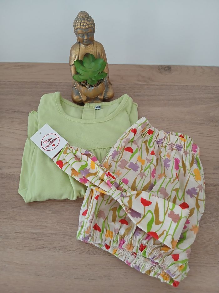 Ensemble bébé fille taille 18 mois état neuf jamais porté