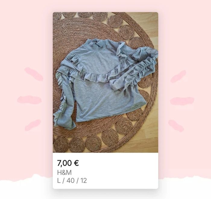 Pull fin H&M taille 40 gris clair - photo numéro 2
