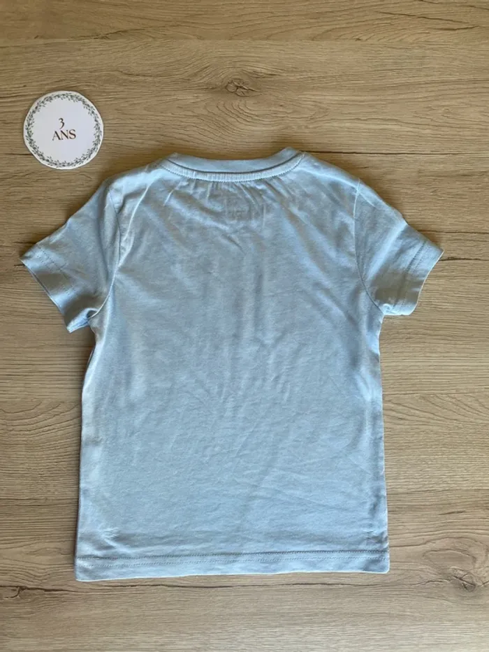 Tee-shirt manche courte bleu clair imprimer voiture 3 ans Basic NPO - photo numéro 4