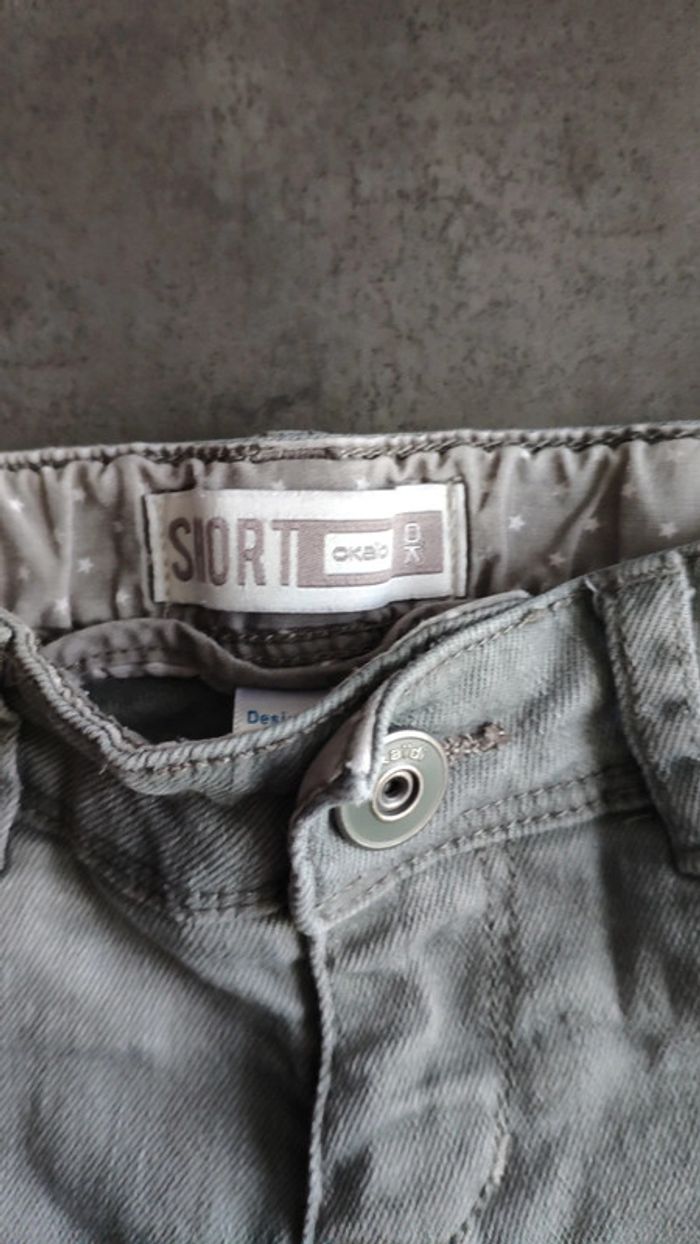 Short gris jean okaidi 6 ans - photo numéro 2