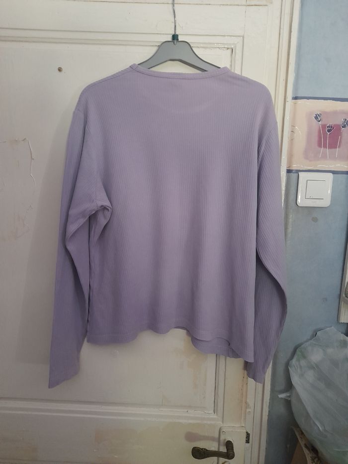 T-shirt à manches longues parme, taille 46/48 - photo numéro 3