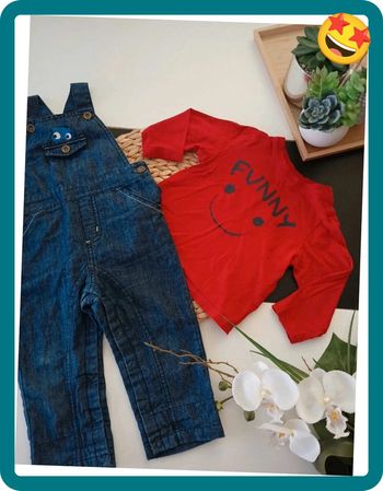 Ensemble salopette bébé garçon Taille 18 mois🌿🦊