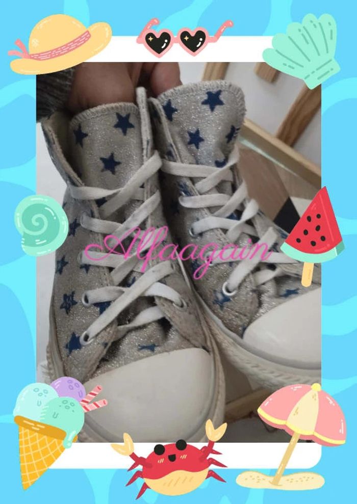 Baskets converse all star argentées 31 - photo numéro 7