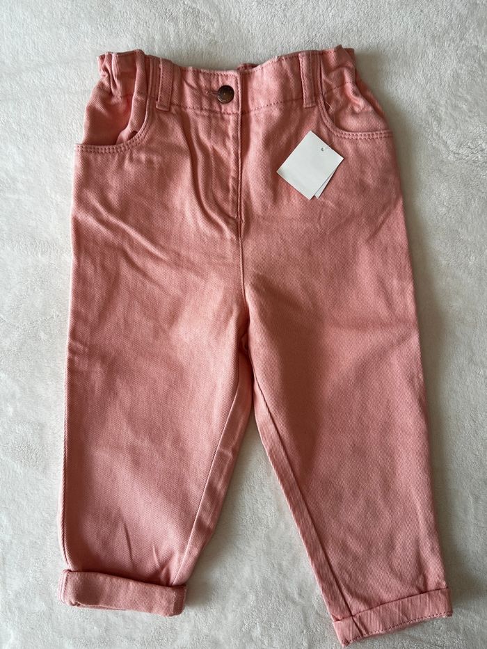 Pantalon fille en jean rose - photo numéro 2