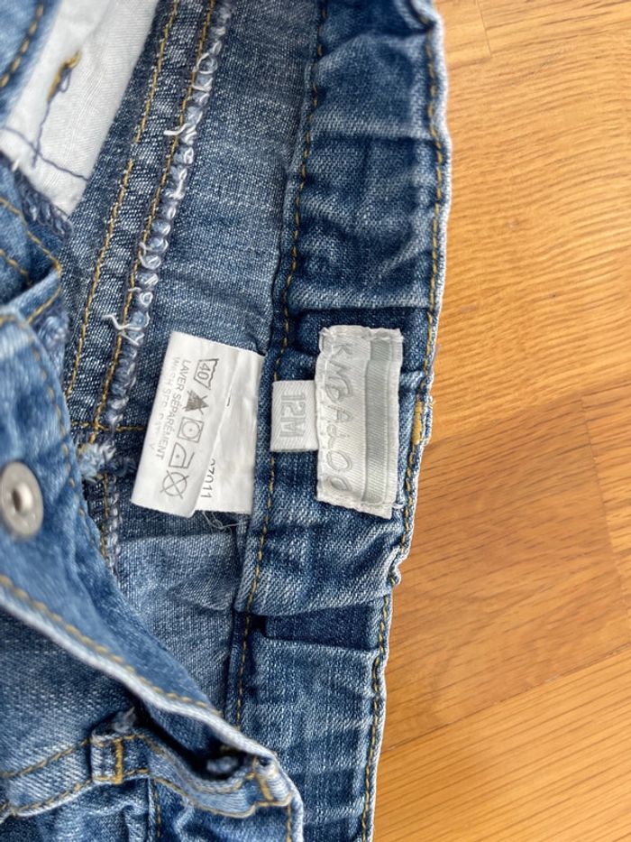 Lot de 2 jeans neufs fille taille élastique taille 12 mois - photo numéro 4