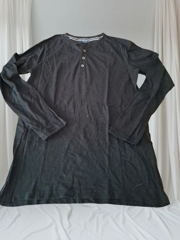 Tee-shirt manche longue bouton col 😇