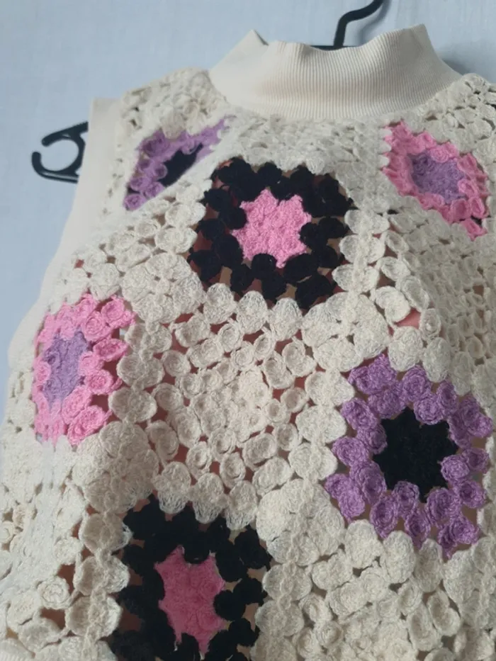 Top en crochet zara Taille S - photo numéro 4