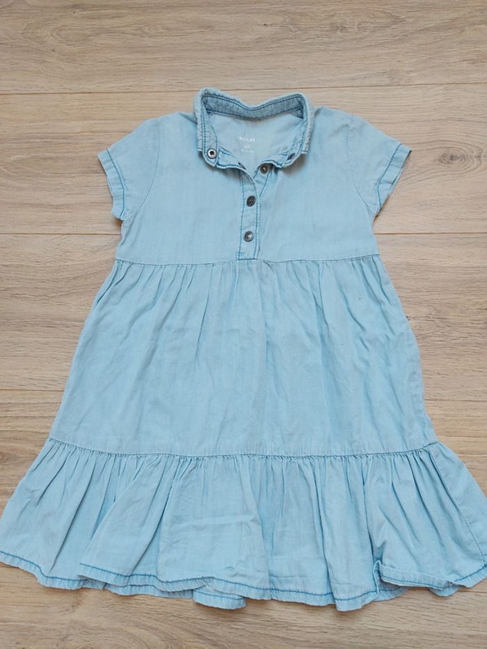 Robe en jean manches courtes 4 ans Kiabi