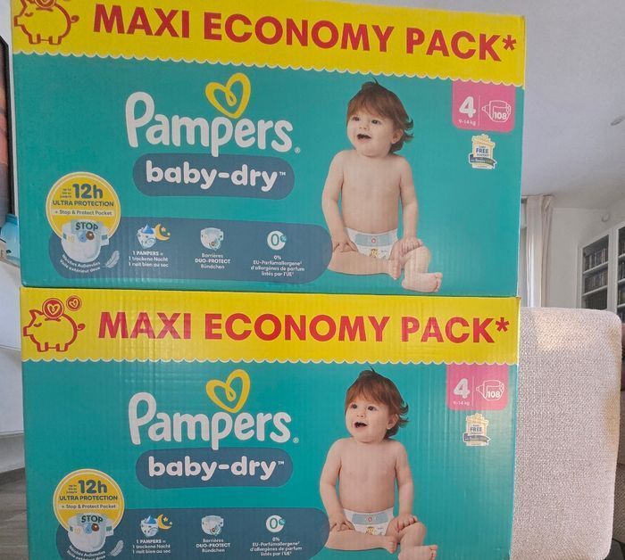 2 Maxi Pack Couches Baby-Dry Pampers Taille 4