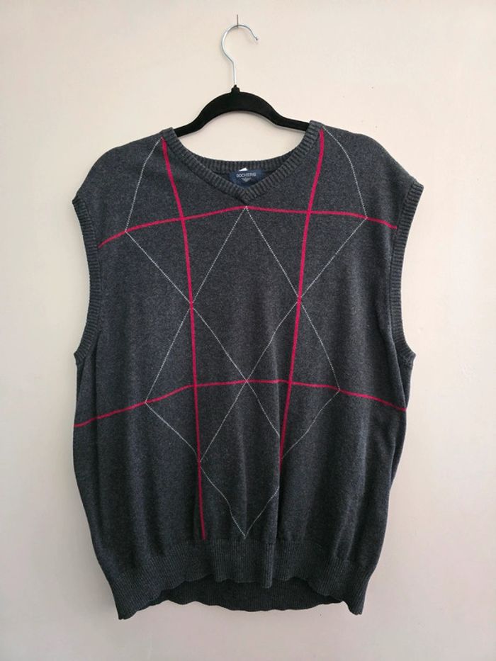 Pull gilet chandail Dockers sans manche homme taille XL coton/algodon