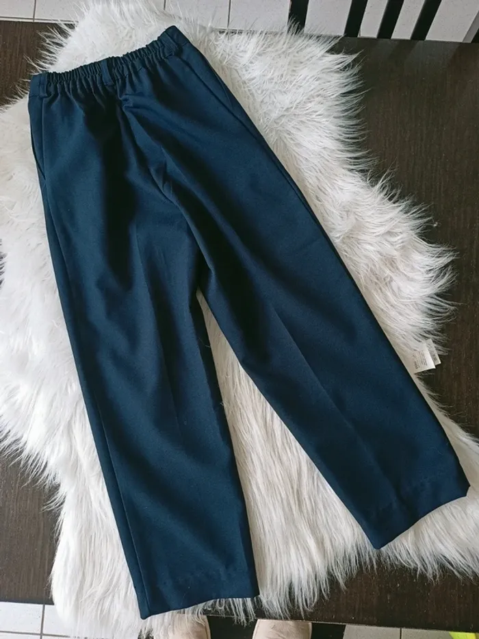 Pantalon de costume / à pince/ habillé marine vintage 10 ans - photo numéro 4