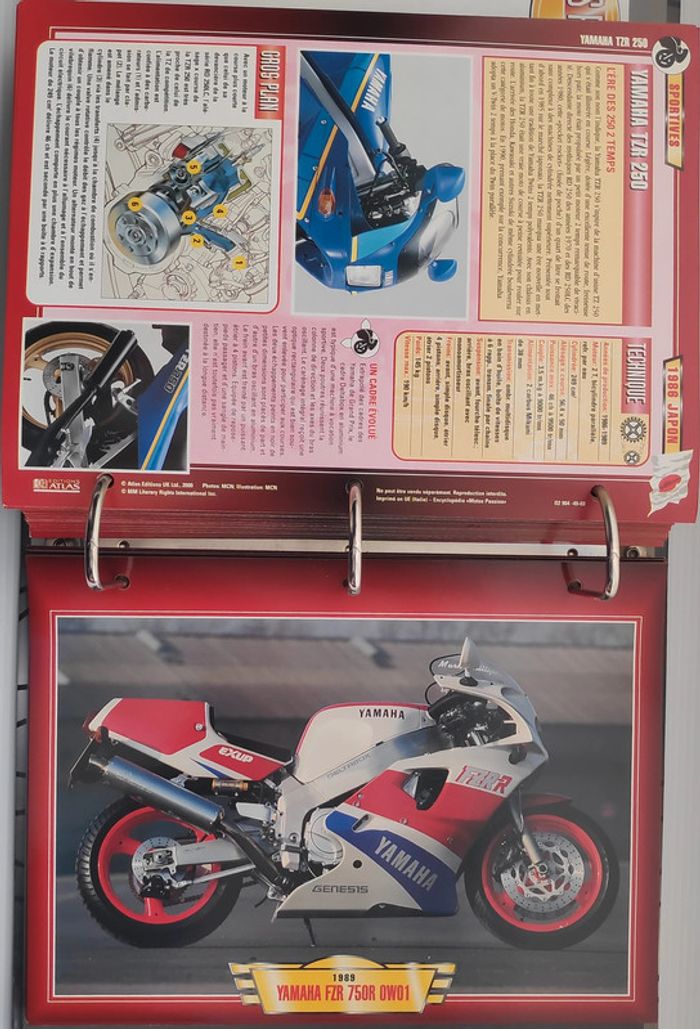 222 fiches Motos Sportives - Classeur Motos Passion - photo numéro 17