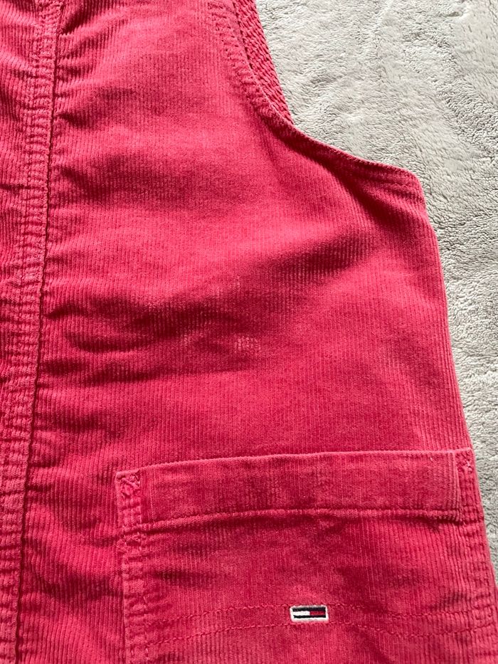 Robe Salopette Robe Tommy Jeans Rouge - Velours Côtelé - Taille S - photo numéro 9
