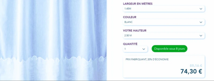 Voilage galon fronceur Motif Cornely - photo numéro 4