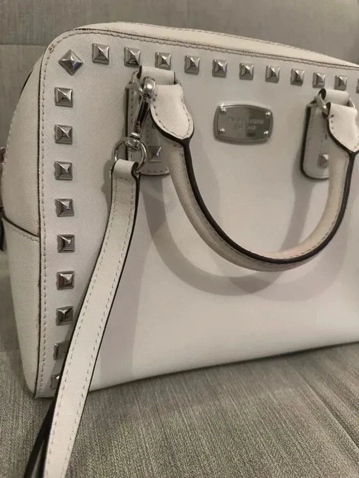Sac à bandoulière blanc Michael Kors - photo numéro 3