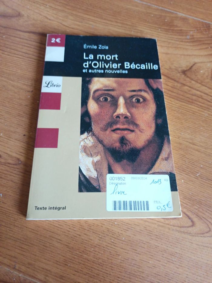 Livre la mort d'olivier becaille