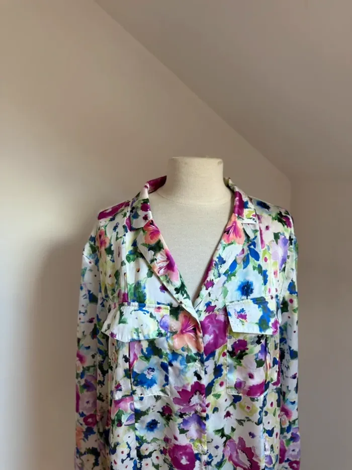 Superbe chemise blouse neuve fleurie fluide Promod 🌸 40 - photo numéro 3