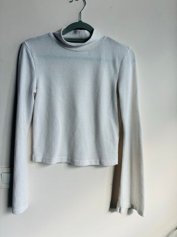 Pull col montant manches papillon