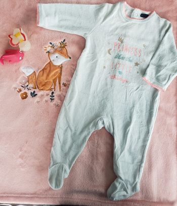 Pyjama velour vert clair