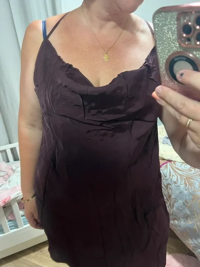 Chemise de nuit, H&M XL, neuve, prune - photo numéro 2