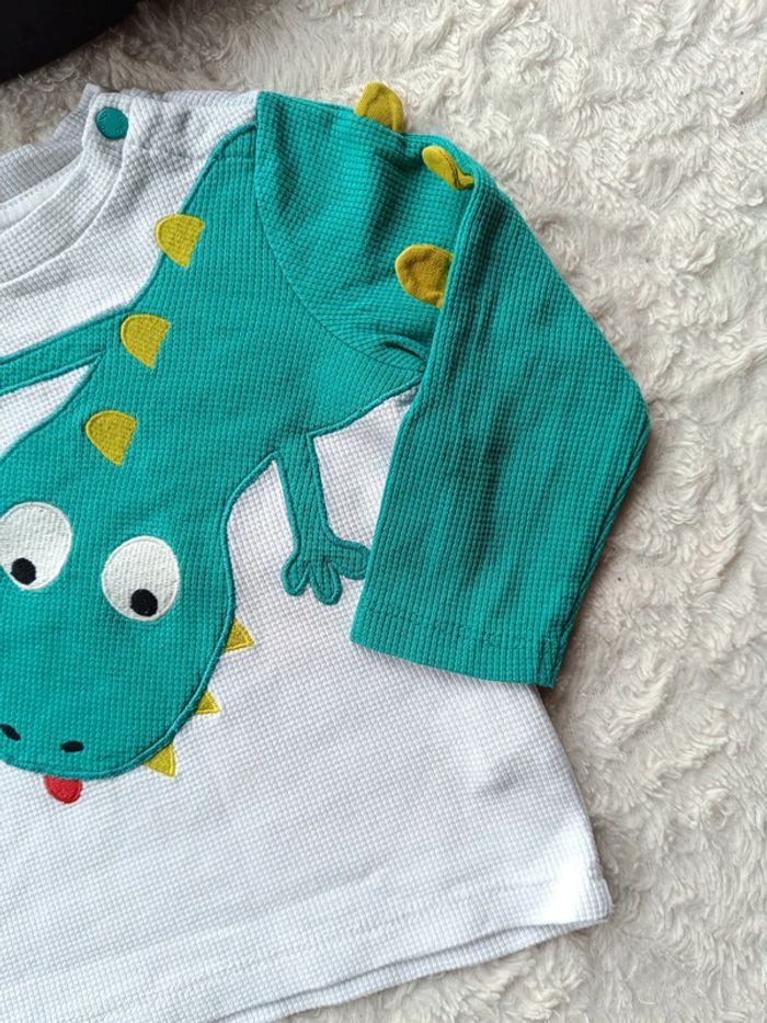 Sweat léger tee shirt manches longues Garçon 12 mois Dinosaure dragon Orchestra - photo numéro 4