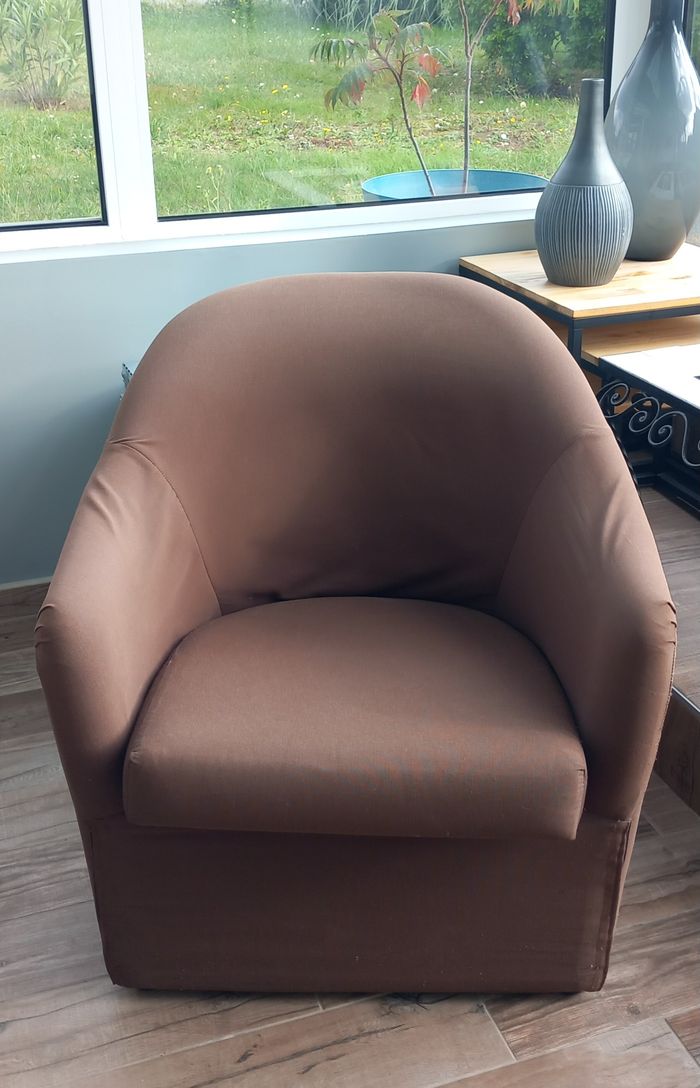 fauteuil marron