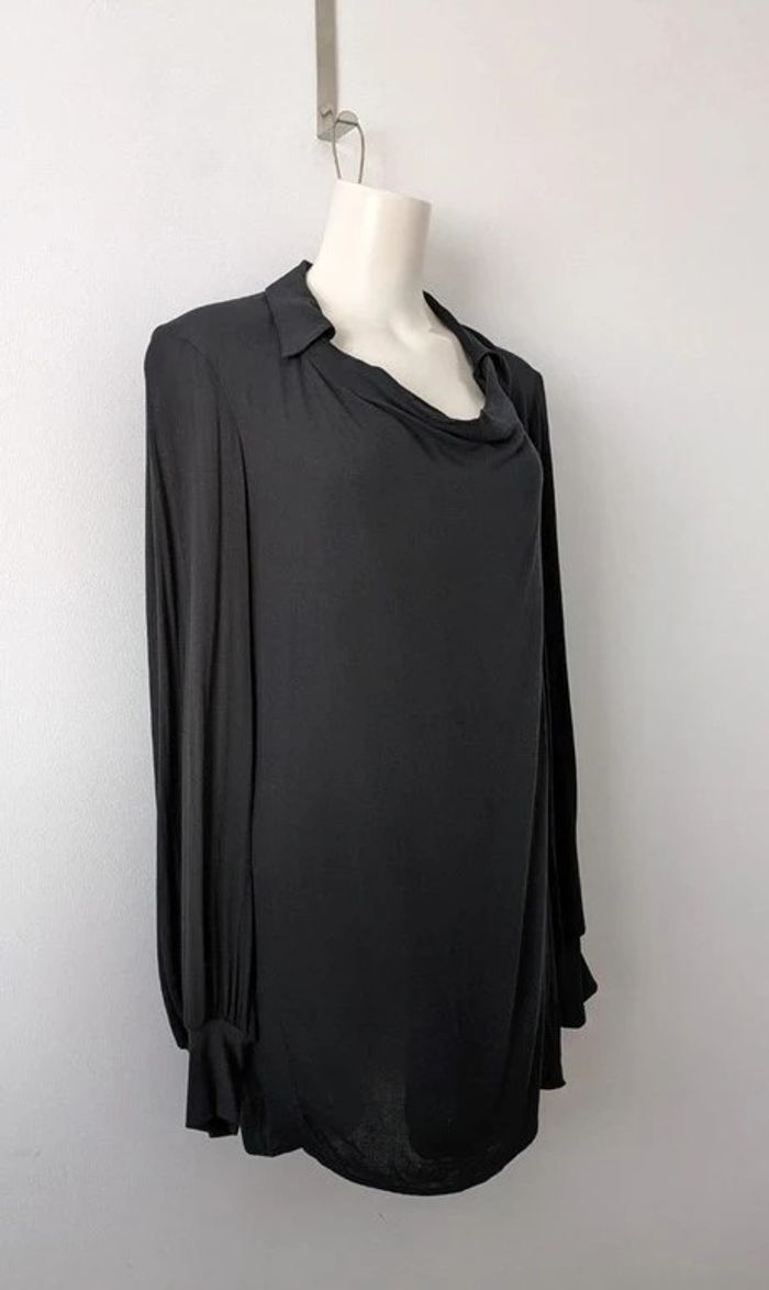 Chemisier blouse fluide noire - Cop Copine - taille 42 - photo numéro 2