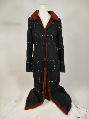 Manteau long suède -  Nicky Zed - Vintage Rétro pièce rare 70 s 80 s A268