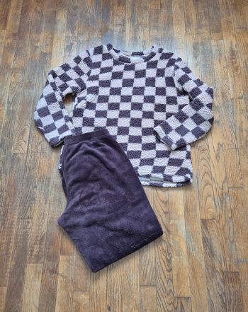 Pyjama femme hiver marron et rose 2 pièces primark taille M 38