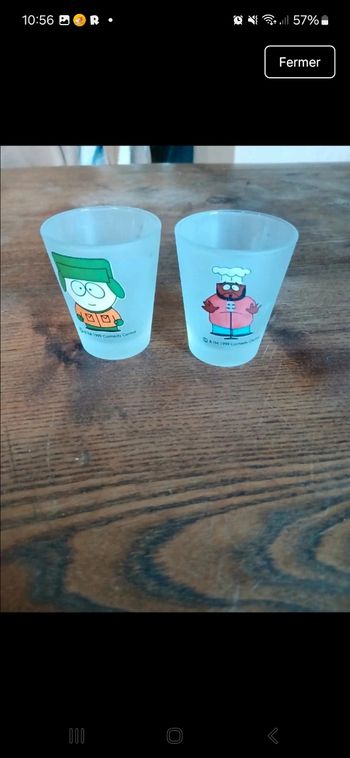 Lot de 2 verres à liqueur 