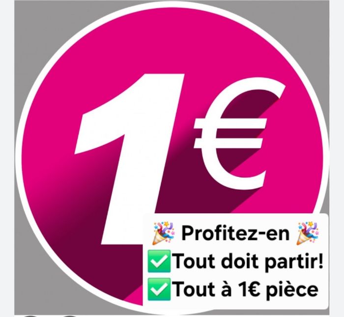 Profitez-en ! Tout à 1€ pièce