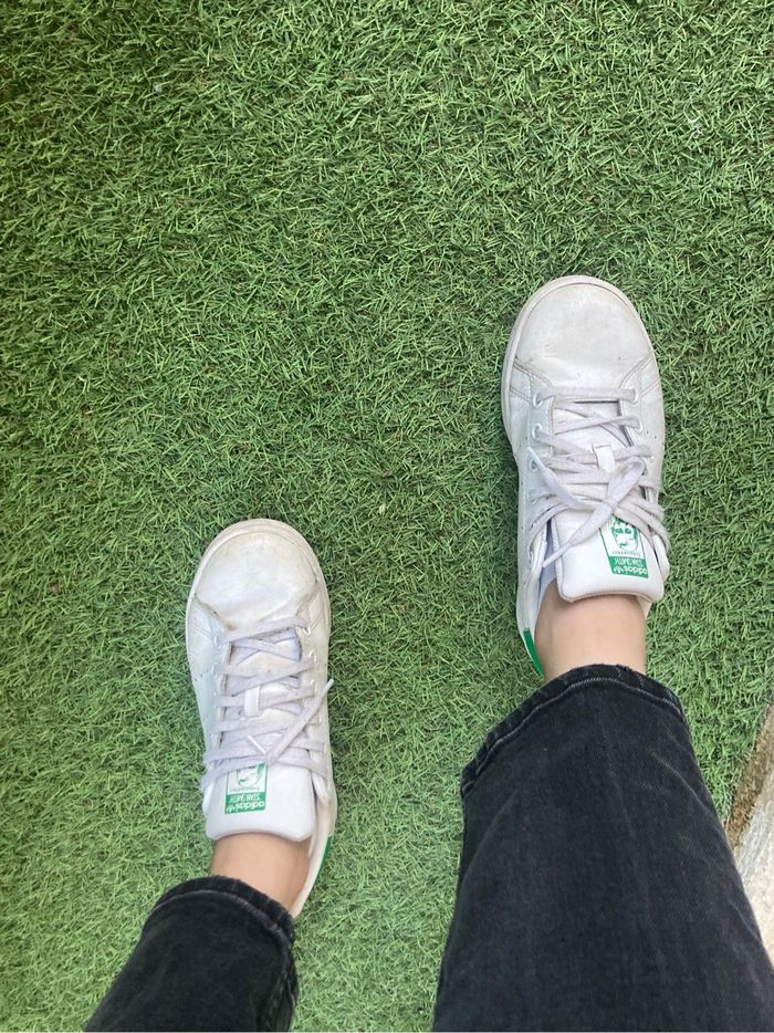 Stan Smith Adidas 37 1/3 blanches à lacets - photo numéro 2