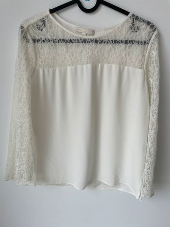 Top effet cape en dentelle Maje