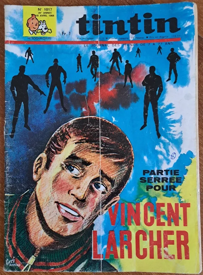 lot de 10 Magazines, Tintin Hebdomadaire , 1967-1968, état correct - photo numéro 3