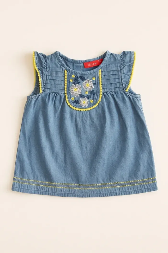 Robe bébé fille Tissaia en jean léger - 6 mois
